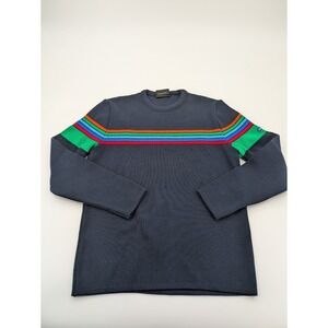 Vintage Lido Sweater Adult Large Blue 100% Wool Made in USA 50s 60s Mens